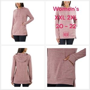 Ladies Active Spyder XXL 2XL Soft Fleece Pullover Hoodie Sweatshirt Side Pocket